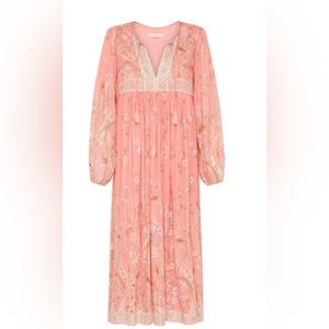 SPELL Hendrix boho dress in dusty pink size Large 🎀